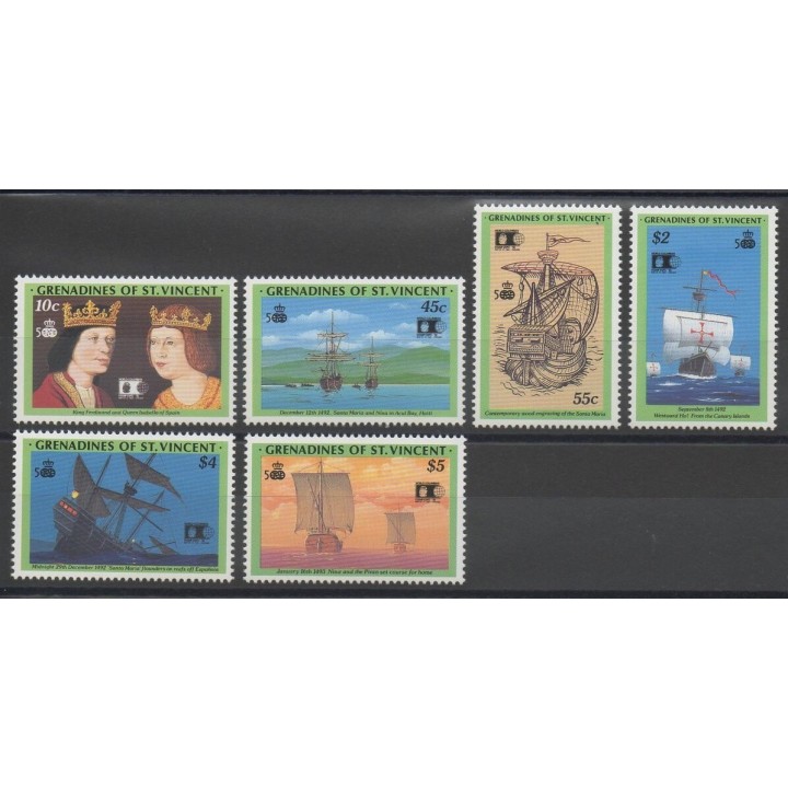 Stamps - Christophe Colomb - Saint Vincent (Grenadines) - 1992 - Nb 724/729