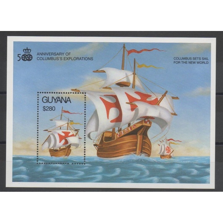 Timbres - Christophe Colomb - Guyana - 1991 - No BF 75