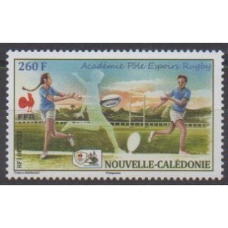 Buy this stamp of New Caledonia of the year 2022 (Académie Pôle Espoirs Rugby).