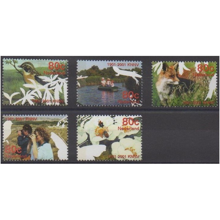 Buy this set of stamps of Netherlands of the year 2001 (Nb 1809/1813).