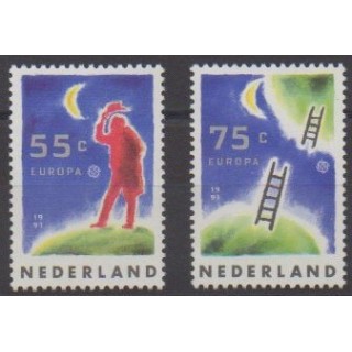 Acheter cette série de timbres des Pays-Bas de l'année 1991 (No 1379/1380).