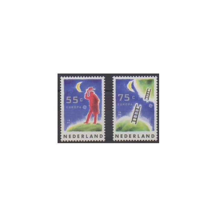 Acheter cette série de timbres des Pays-Bas de l'année 1991 (No 1379/1380).