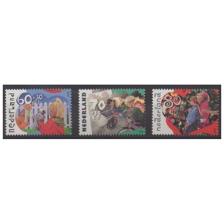 Acheter cette série de timbres des Pays-Bas de l'année 1991 (No 1387/1389).