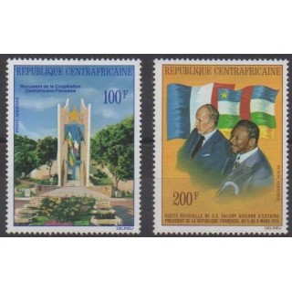 Buy these stamps of Central African Republic of the year 1976 (Nb PA138/PA139).