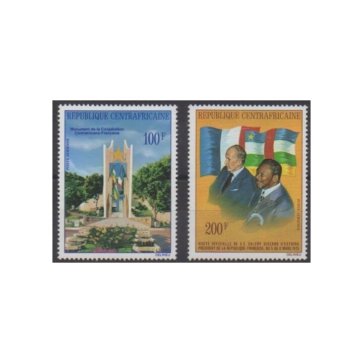 Acheter ces timbres de la République Centrafricaine de l'année 1976 (No PA138/PA139).