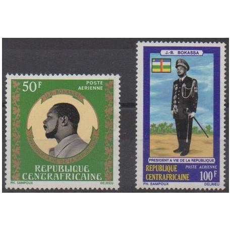 Central African Republic - 1973 - Nb PA122/PA123 - Various Historics Themes