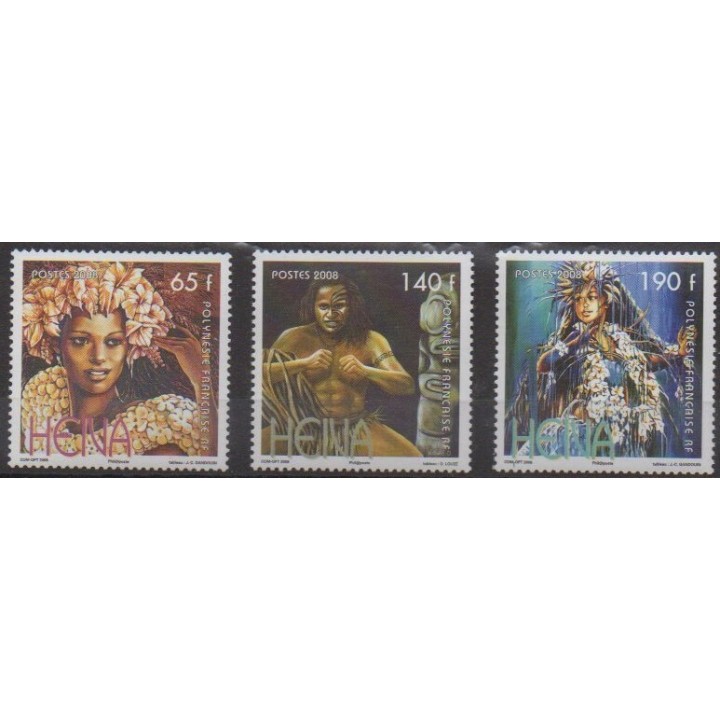 Acheter cette série de timbres de Polynésie de l'année 2008 (No 837/839).