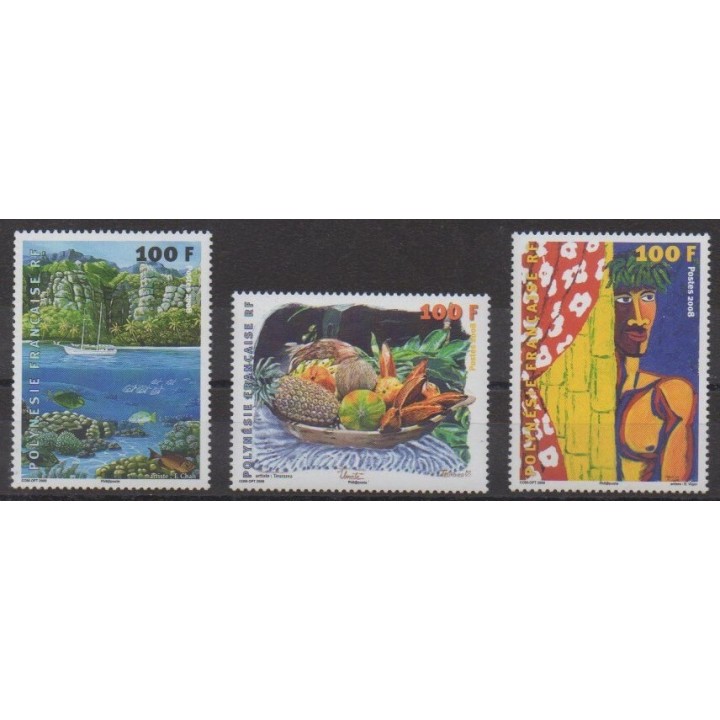 Acheter cette série de timbres de Polynésie de l'année 2008 (No 831/833).