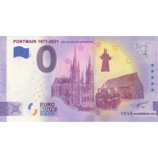 Euro banknote memory - 2021 - Pontmain - Les 150 ans de l'apparition - (Mayenne)
