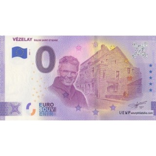 Billet souvenir touristique - 2021-1 - Vézelay - Eglise Saint-Etienne - (Yonne)
