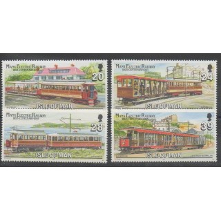 Timbres - trains - Man (Ile de) - 1993 - No 578/581