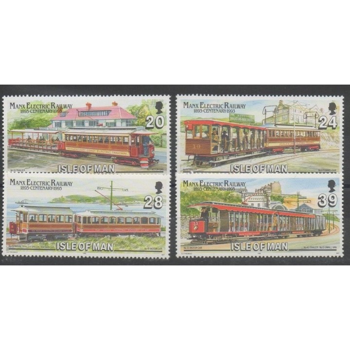 Timbres - trains - Man (Ile de) - 1993 - No 578/581