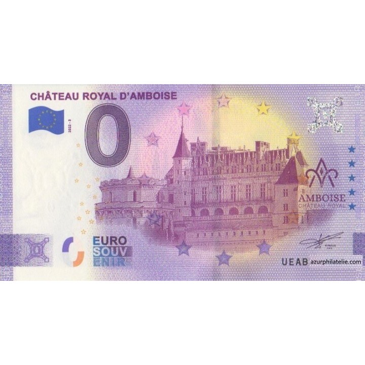 Billet souvenir touristique - 2022-3 - Château royal d'Amboise - (Indre-et-Loire )