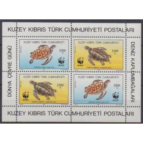 Turkey - Northern Cyprus - 1992 - Nb BF11 - Turtles - Endangered species - WWF