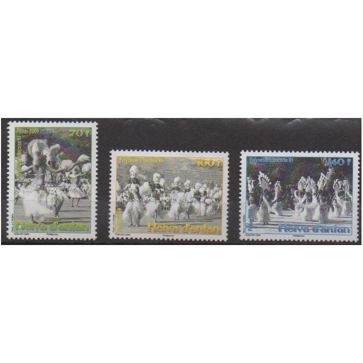 Acheter cette série de timbres de Polynésie de l'année 2009 (No 872/874).