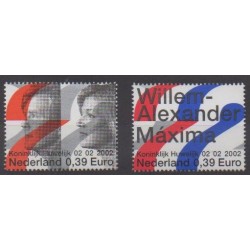 Pays-Bas - 2002 - No 1894/1895 - Royauté - Principauté