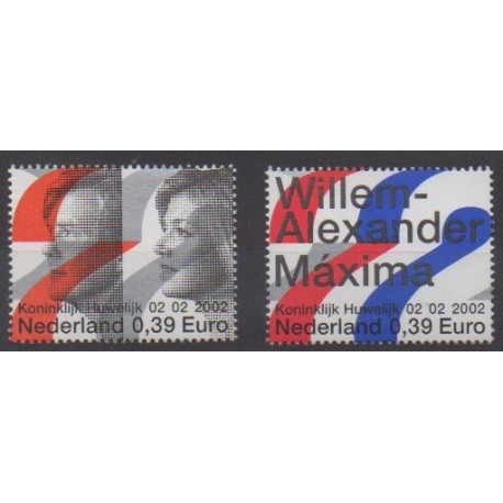 Pays-Bas - 2002 - No 1894/1895 - Royauté - Principauté