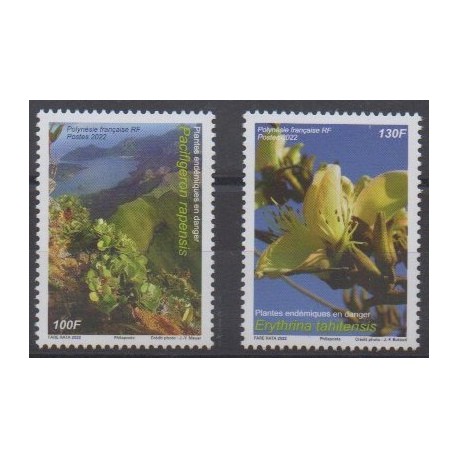 Polynésie - 2022 - No 1289/1290 - Fleurs