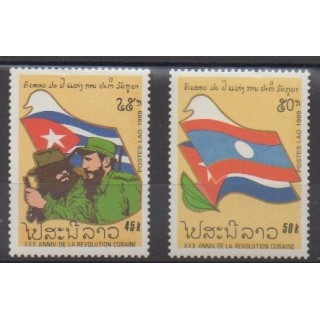 Buy this set of stamps of Laos of the year 1989 (Nb 925/926).