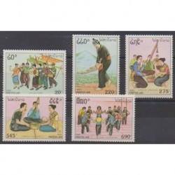 Laos - 1992 - No 1032/1036 - Folklore