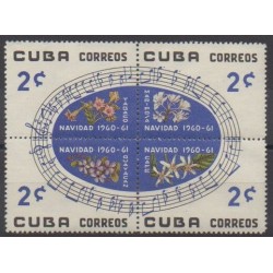 Cub. - 1960 - No 539/542 - Noël - Fleurs