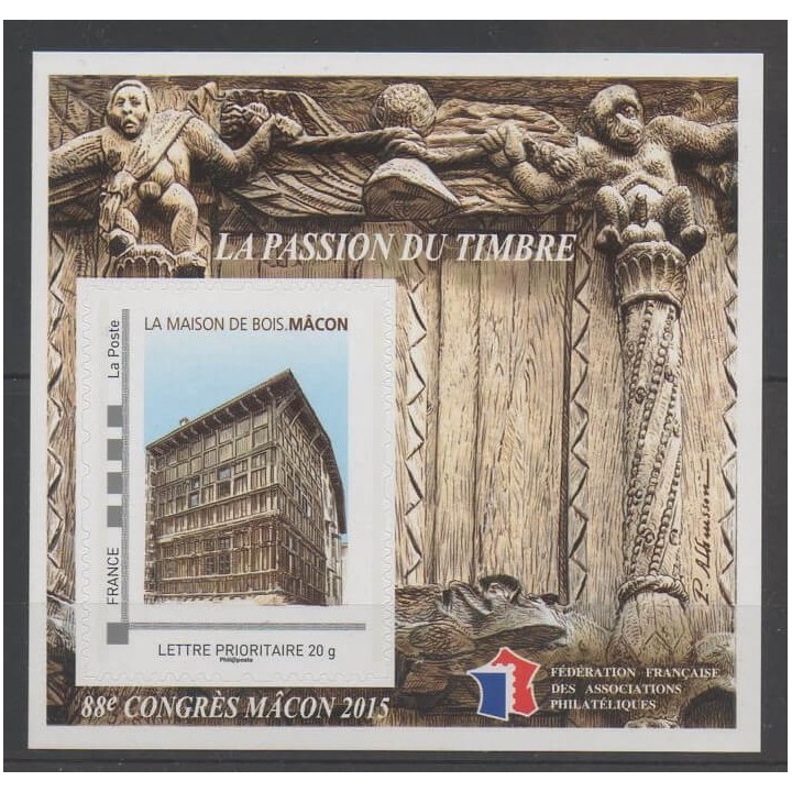 Timbres - monuments - France - Feuillets FFAP - 2015 - No FFAP 10