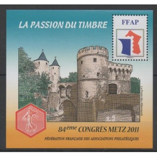 Timbres - monuments - France - Feuillets FFAP - 2011 - No FFAP 5