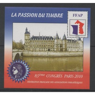 Timbres - monuments - France - Feuillets FFAP - 2010 - No FFAP 4