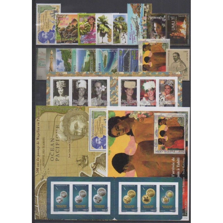 Acheter les timbres de Polynésie  de l'année 2021 (No 1259/1285 - BF54/BF55).