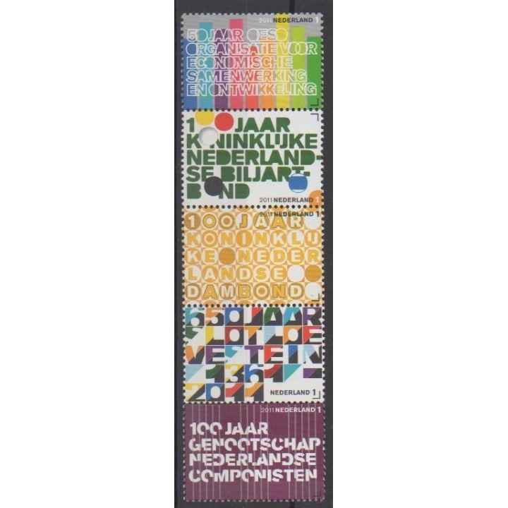Buy this set of stamps of Netherlands of the year 2011 (Nb 2782/2786).
