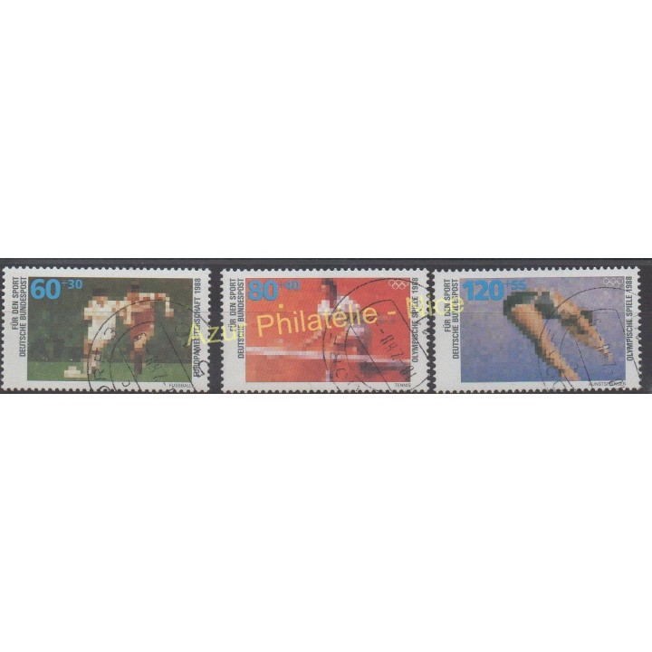 Timbres - Thème sports divers - Allemagne occidentale (RFA) - 1988 - No 1185/1187