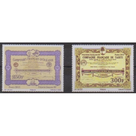Polynésie - 2013 - No 1044/1045 - Monnaies, billets ou médailles