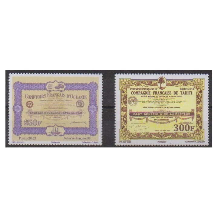 Buy this set of stamps of Polynesia of the year 2013 (Nb 1044/1045).