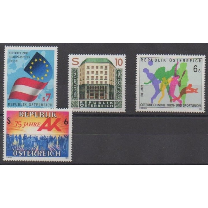Buy this set of stamps of Austria of the year 1995 (Nb 1974/1977).