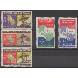 Acheter cette série de timbres du Paraguay de l'année 1965 (No 785/789).