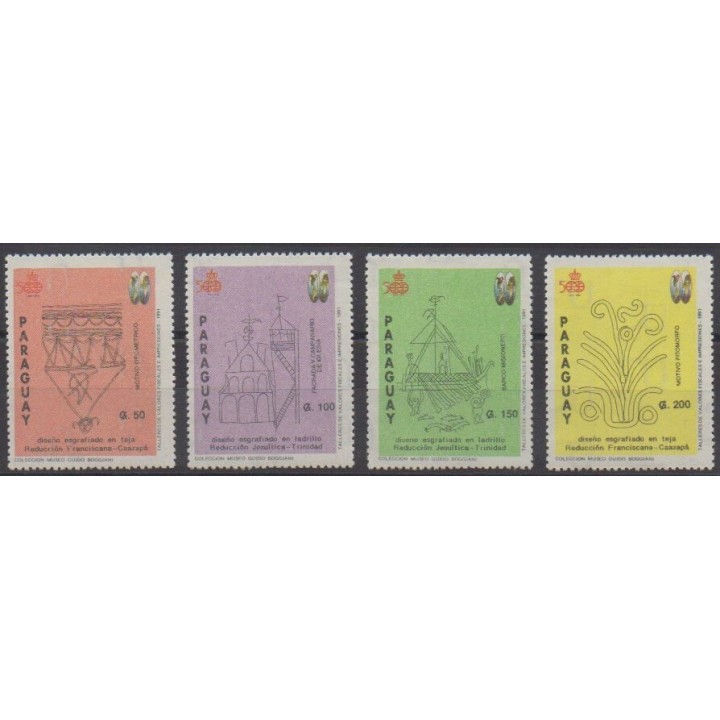 Acheter cette série de timbres du Paraguay de l'année 1991 (No 2563/2566).