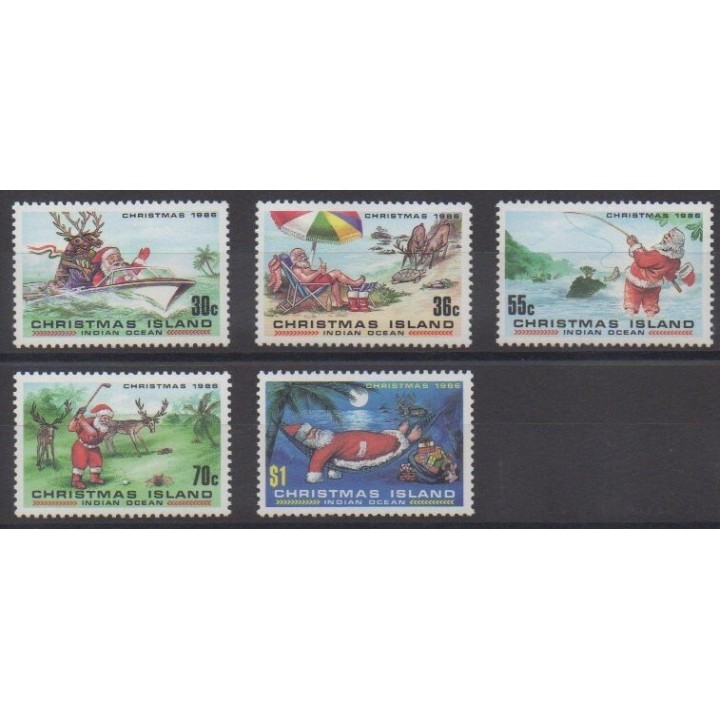 Acheter cette série de timbres des îles Christmas de l'année 1986 (No 225/229).