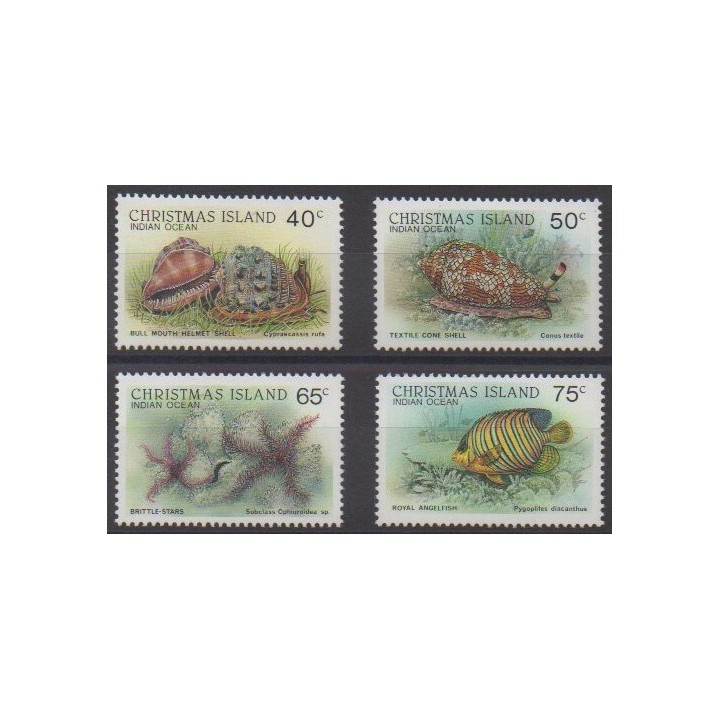 Acheter cette série de timbres des îles Christmas de l'année 1987 (No 240/243).