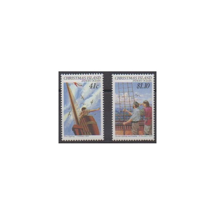 Acheter cette série de timbres des îles Christmas de l'année 1990 (No 304/305).
