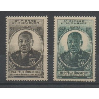 Stamps  - Saint-Pierre and Miquelon - 1945 - Nb 323/324 - mint hinged