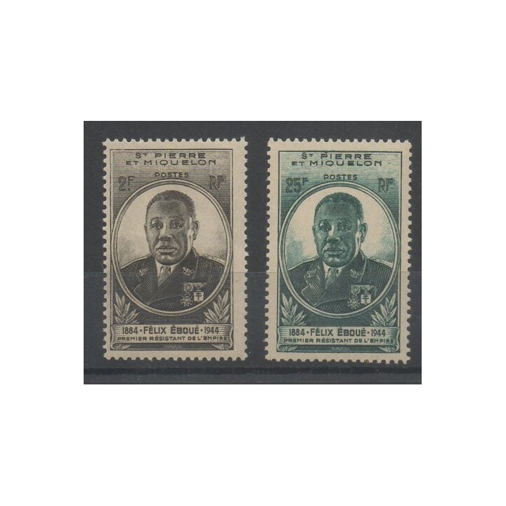 Stamps  - Saint-Pierre and Miquelon - 1945 - Nb 323/324 - mint hinged