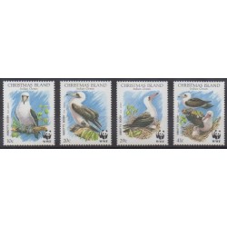 Christmas (Island) - 1990 - Nb 314/317 - Birds - Endangered species - WWF