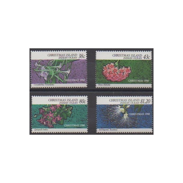 Acheter cette série de timbres des îles Christmas de l'année 1990 (No 328/331).
