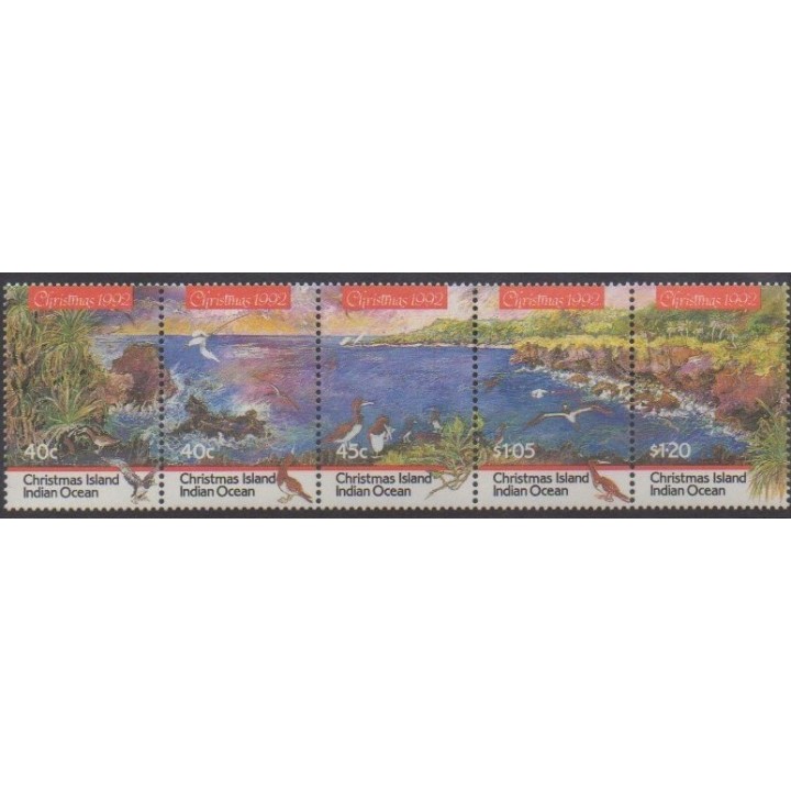 Acheter cette série de timbres des îles Christmas de l'année 1992 (No 381/385).