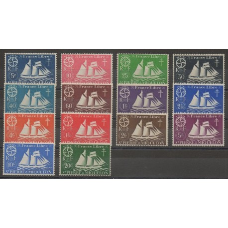 Saint-Pierre et Miquelon - 1942 - No 296/309