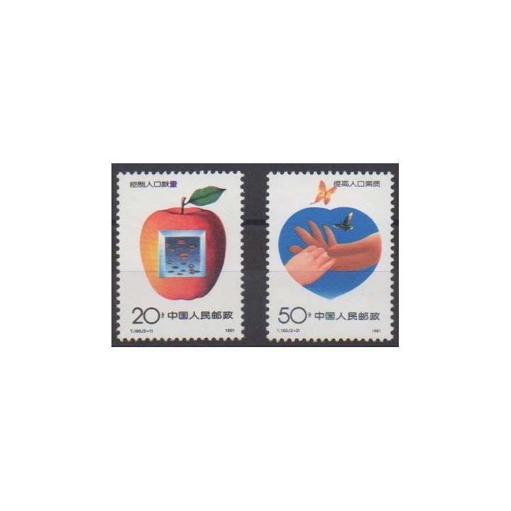 Acheter cette série de timbres de Chine de l'année 1991 (No 3047/3048).
