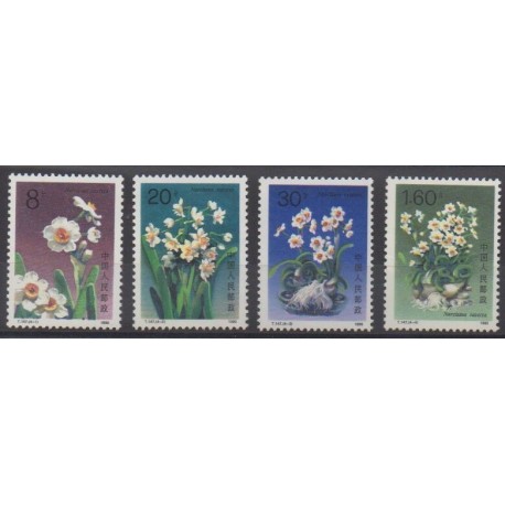 Chine - 1990 - No 2981/2984 - Fleurs