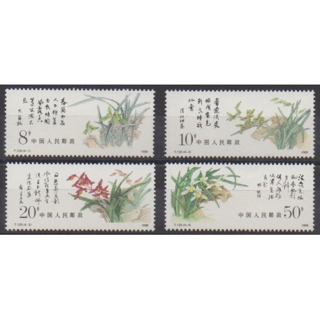 Chine - 1988 - No 2919/2922 - Orchidées
