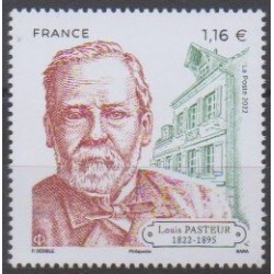 France - Poste - 2022 - No 5554 - Santé ou Croix-Rouge - Louis Pasteur