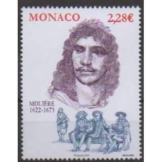 Acheter ce timbre de Monaco de l'année 2022 (Molière).